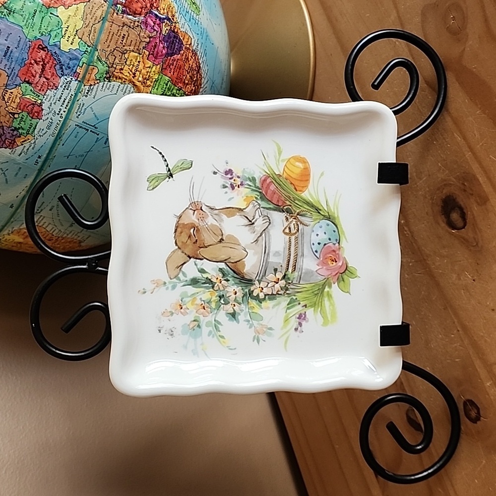 Easter bunny rabbit plate tray by Effetti Italy